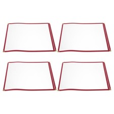 4 PCS Page Holder Restaurant Menu Sleeves Hotel Cover Holders for Restaurants