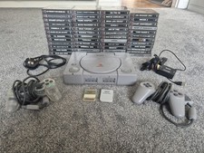 PS1 PlayStation 1 Console + 2 Controllers + 2 Memory Cards + 47 Games CIB Bundle