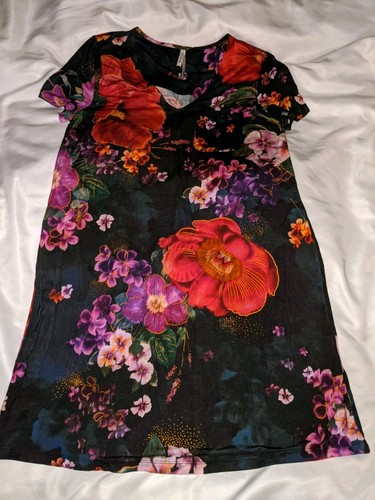 Soma Cool Nights Nachthemd Kurzarm Blumen Tshirt Style Fronttasche Gr. XS - Bild 10 von 24