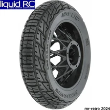 Pro-Line 1024310 Hot Lap S3 Motorcycle Rear Tire Mounted on Black Supermoto