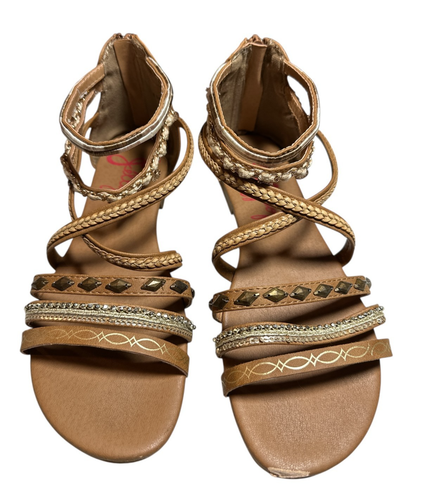 Sandalias Jellypop para mujer con tiras color tostado prado talla 8,5 M correa para el tobillo cierre trasero cremallera - Imagen 2 de 8