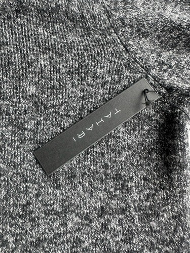 Tahari Women Sweater Size S Gray Turtleneck Knit Stretch Curved Classic Pullover - Picture 10 of 11