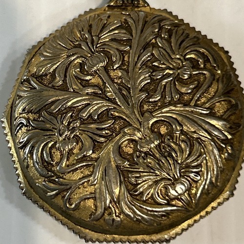 Swiss Made 17 Jewels goldfarbene Zyklus Taschenuhr funktioniert nicht Jagdhund /91e - Bild 6 von 9