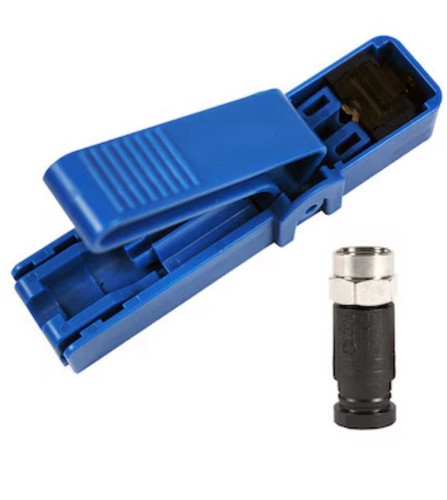 Belsen Coax F-connector Zestaw instalacyjny Narzędzie kompresyjne i 10 sztuk w zestawie - Zdjęcie 2 z 3