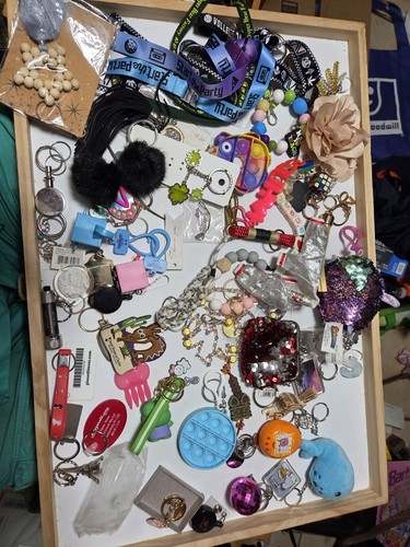 Huge Vtg Novelty Key Rings Keychains Collect, Souvenir Rare 13 Pounds Lot Box1 - Picture 6 of 16