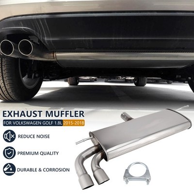 Rear Muffler Stainless Steel For Golf 1.8L 2015 2016 2017 2018 Free Shipping US