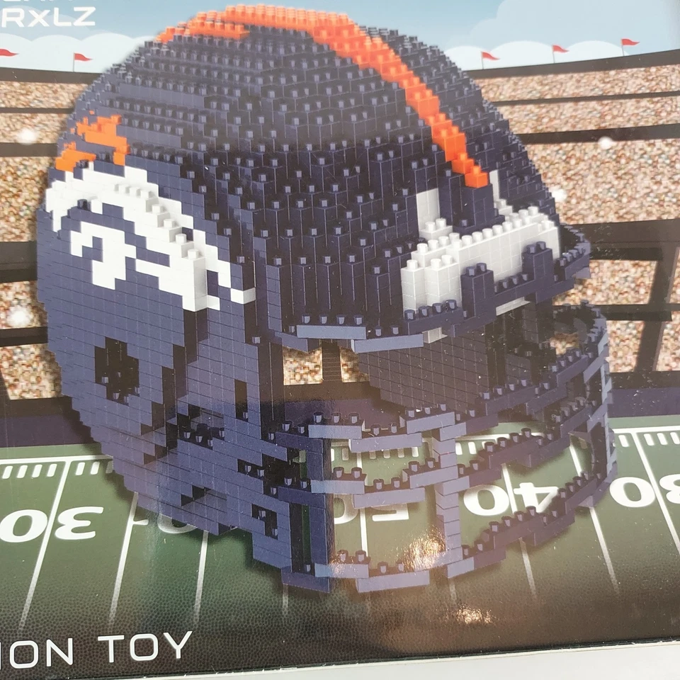 NFL Denver Broncos BRXLZ Equipo Casco 3D Construcción Juguete 1394 Piezas Edades 12+ Foto 2 de 4