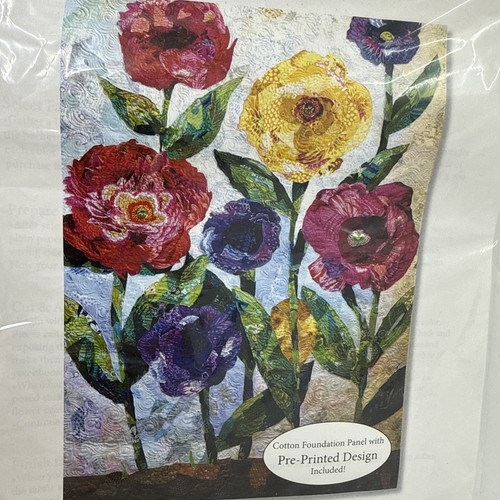 Sublime Collage Scrap Buster Quilt Panel Pattern Floral With Pre-Printed Design
