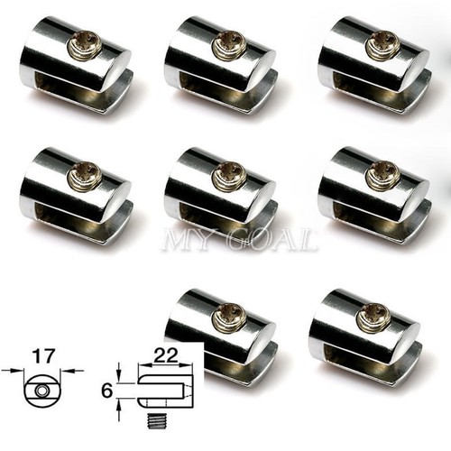 Professional Metal Brackets Clamp Shelf Holder Support 5-6mm Thick Glass D - Picture 4 of 11