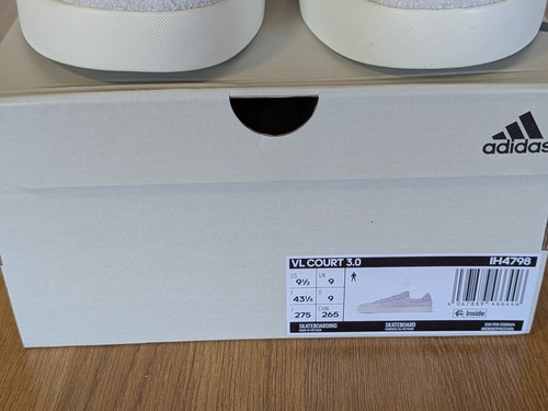 Adidas VL Court 3.0 Shoes Grey-One / Off-White Mens Size 9 UK - BNIB - RRP £60 - Picture 5 of 14