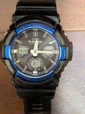 CASIO G-SHOCK GAW-100B Tough Solar Black Double LED Light Watch