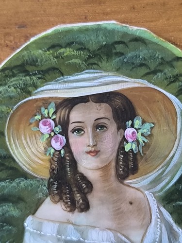 Seltene Miniatur Portrait "Eugénie de Montijo" nach Winterhalter signiert Max - Bild 10 von 24