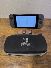 Nintendo Switch HAC-001(-01) Console Bundle Gray Joy‑Cons + 2 Games F12