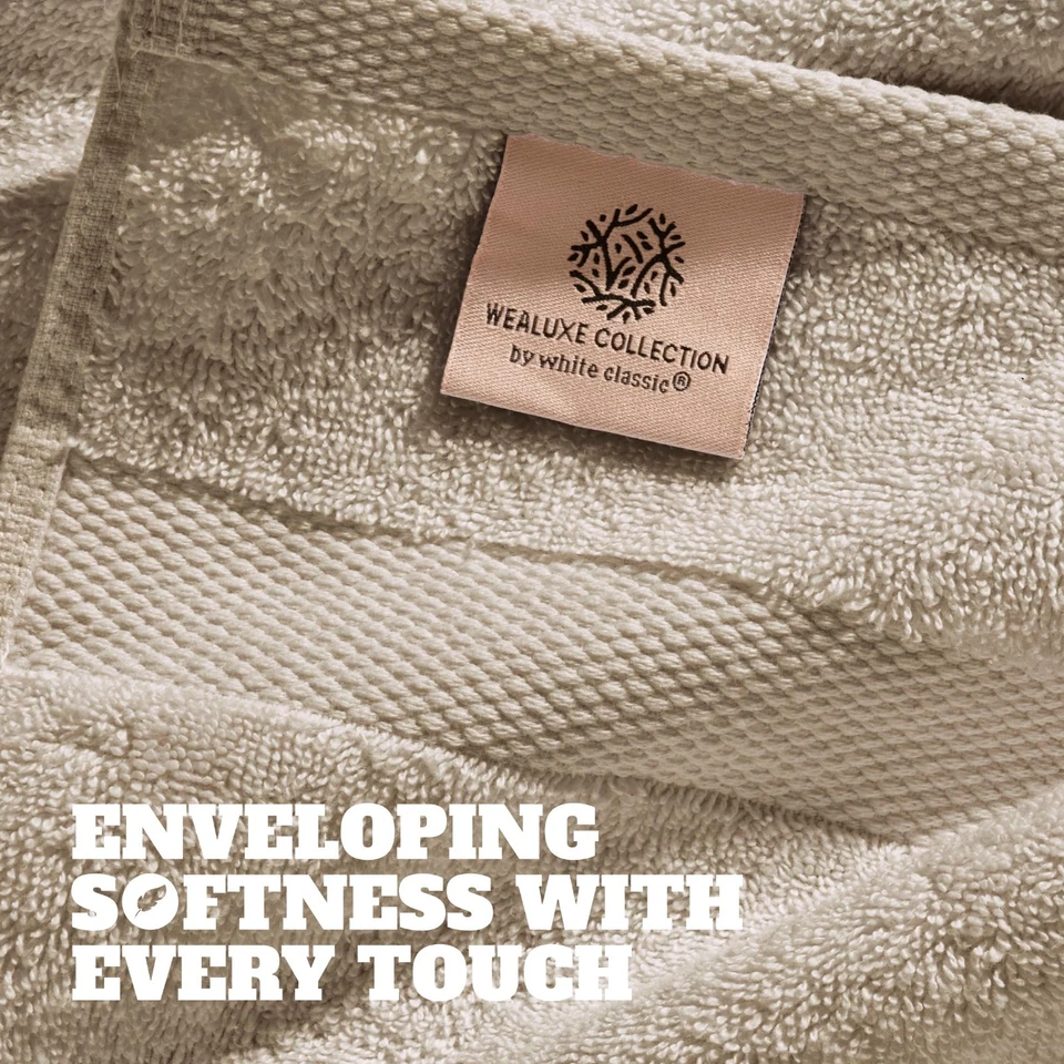 Toallas de baño de algodón - Calidad suave - 27x54 pulgadas - Paquete de 4 - Taupe Super Absorbente Foto 2 de 4