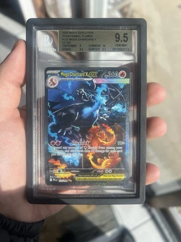 Pokemon Phantasmal Flames Mega Charizard X EX SIR 125/094 BGS 9.5 🔥