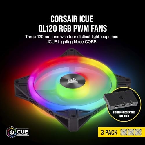 Corsair iCUE QL120 Addressable RGB PWM Fans -120mm - Triple Pack - Afbeelding 2 van 5