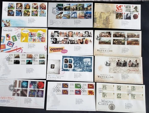 2015 Royal Mail GB First Day Covers - Collection of 23 with Inserts