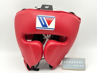 Winning Boxing Head gear FG-2900 M Size Red Face Guard Type Used