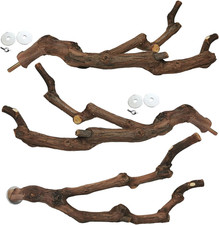 Natural Parrot Perch Bird Stand Pole Wild Grape Stick Paw Grinding Fork Parakeet