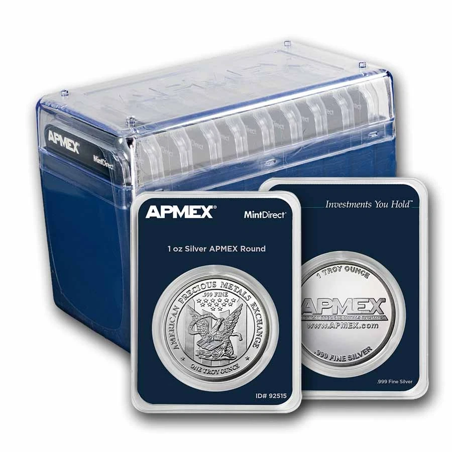 APMEX Silver Bullion Rounds 1 oz Precious Metal Content per Unit