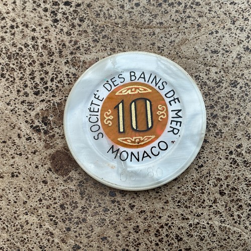 Monaco Casino Monte Carlo 10 Euro Lucite Chip Medaille Société des Bains de Mer