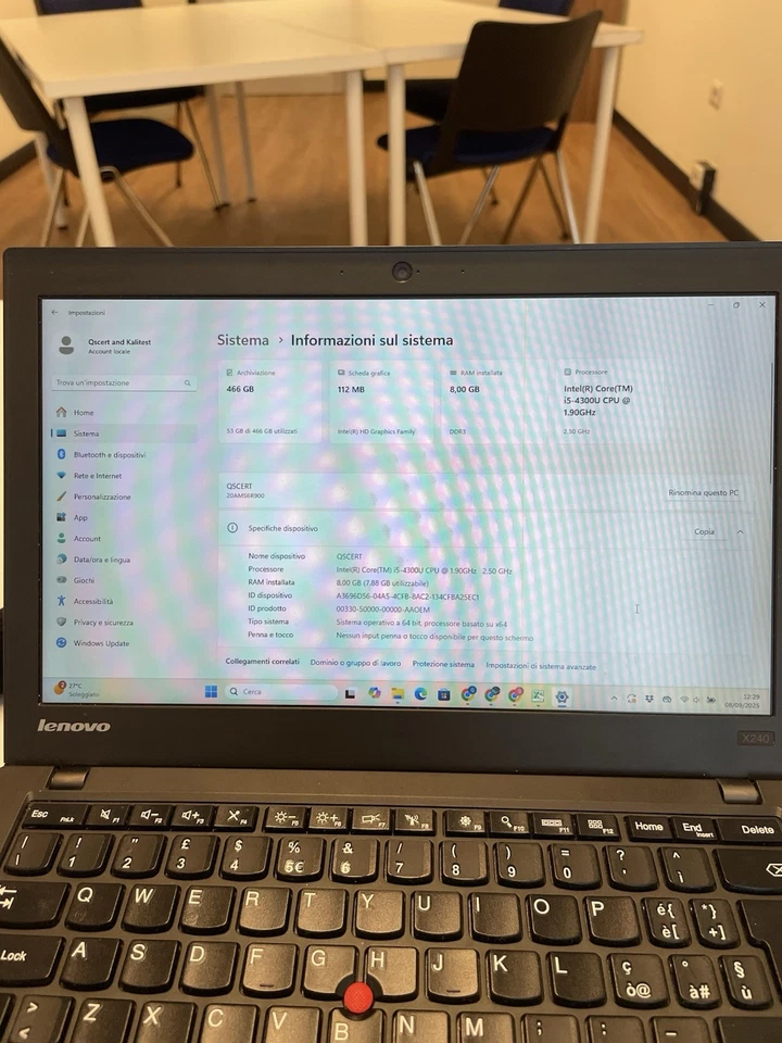 Lenovo ThinkPad X240 13,3" (512GB SSD, Intel Core i5, 1,90-2,50Ghz). - Immagine 2 di 3