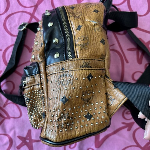 MCM Stark Visetos Cognac Small Backpack - Afbeelding 4 van 7