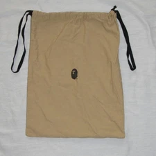 A Bathing Ape BAPE Drawstring Dust Bag with Ape Head Logo 13" x 17"