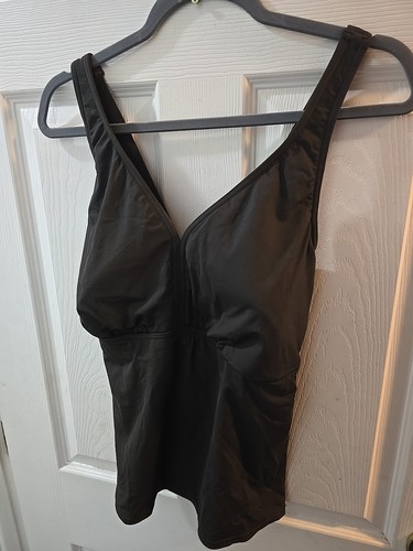Lands End braun Tankini Bikini Oberteil. 16DDD. Neu ohne Etikett. Badeanzug - Bild 2 von 6