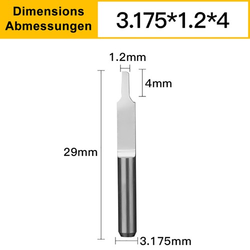 Single Flute Straight Milling CNC Carving Tool Lathe End Mill 3.175/4/6mm Shank - Picture 15 of 44