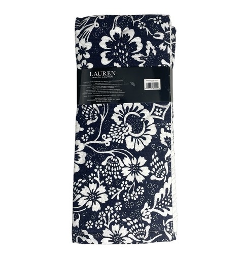 Toallas de cocina Lauren Ralph Lauren S/3 azul marino estampado floral 17X28 100 % algodón - Imagen 2 de 4
