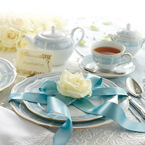 Tetera Noritake 520cc Lacewood oro y azul porcelana fina T94423/1507-2 Japón