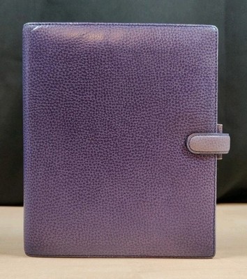 Filofax A5 Finsbury Organizer genarbtes lila Leder Planer Arbeit Universität 