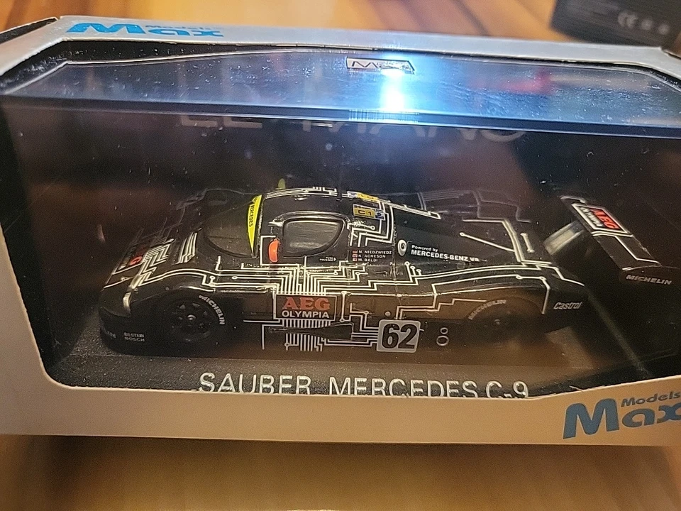 1/43 Max Sauber Mercedes C9 Le Mans 1988 Black Car No. 62 Rare - Image 2 of 4