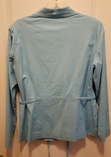 George Stretch Blue Lined long sleeve Blazer Size 8 - Picture 2 of 6