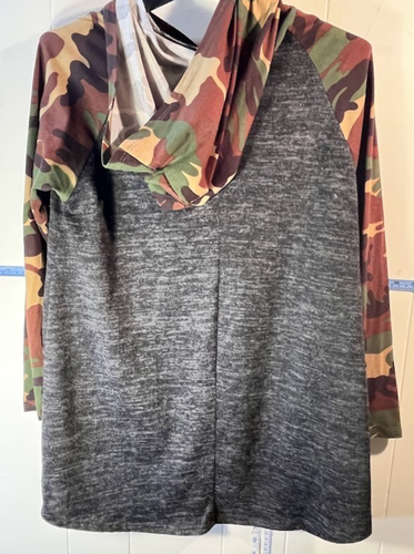 Now N Forever grau Camo Weihnachtsbaum Tunika Top Größe Large Jäger Outdoor - Bild 6 von 6