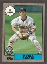 2022 Topps 1987 Baseball 35th Anniversary #87TBU-28 Craig Biggio Gold /75