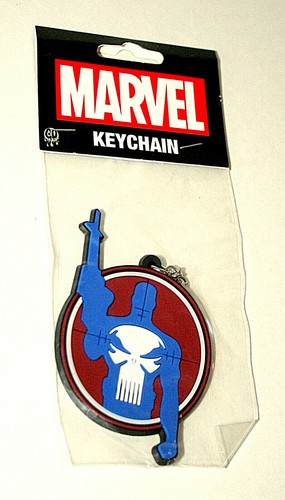 Marvel Comics The Punisher Logo großer weicher Schlüsselanhänger neu neu aus altem Lagerbestand - Bild 2 von 4