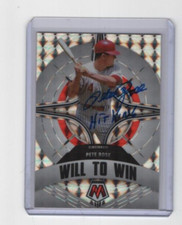 Pete Rose Autograph 2022 Will To Win Mosaic signed 9/29/24 Beckett Witness COA