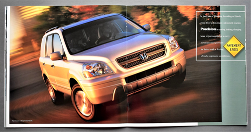 Catálogo de folletos de ventas Honda Pilot 2004 ~ 24 páginas ~ 10" x 10" - Imagen 8 de 14