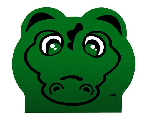 Gorra de natación CHEX Personaje de látex elástica niños niños niñas panda cocodrilo - Imagen 3 de 9