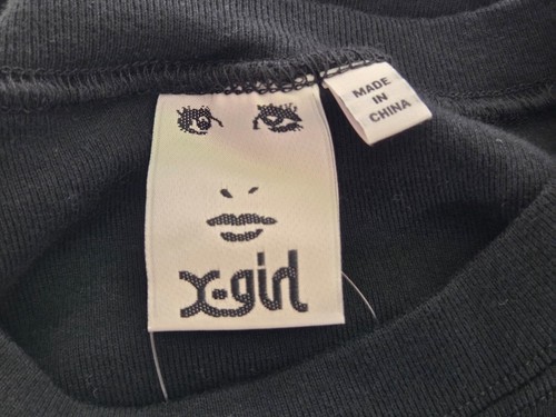 X-girl Streetwear Brand in Japan Logo T-Shirt Size S BLACK Short Sleeve Shirt - Picture 9 of 15