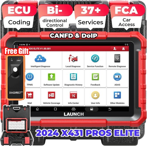 LAUNCH X431 PROS ELITE V + PRO 5 Car OBD2 Scanner Diagnostic Tools ECU Coding - Picture 49 of 49
