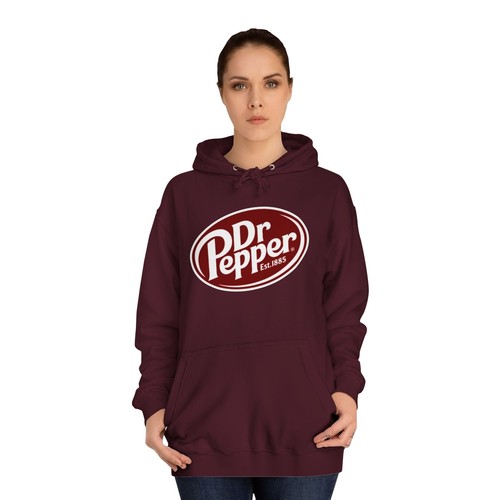 Dr Pepper Cola Unisex College Hoodie - Picture 5 of 29