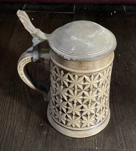 German Ceramic Stein With Lid DBGM - Picture 3 of 9