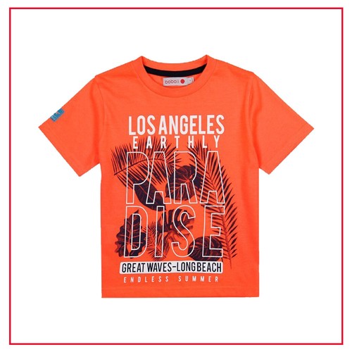 boboli - knit t-Shirt for boy - orange - large multicoloured print - 10 years - Picture 2 of 8