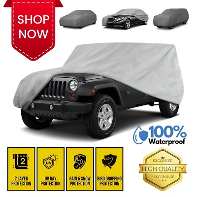 #ad FITS JEEP WRANGLER Waterproof Anti Scratch Cotton Lined Heavy Duty Car Cover GBP 44.99