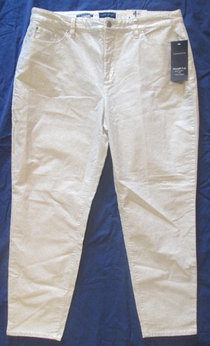 Charter Club Bristol Skinny Ankle Jeans Women's 16 Slimming Sparkle Cloud~New