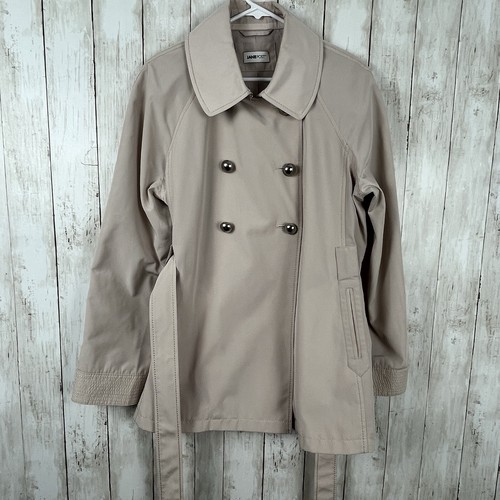 Jane Post Tan Belted Double Breasted Trench Raincoat XL - Picture 2 of 17
