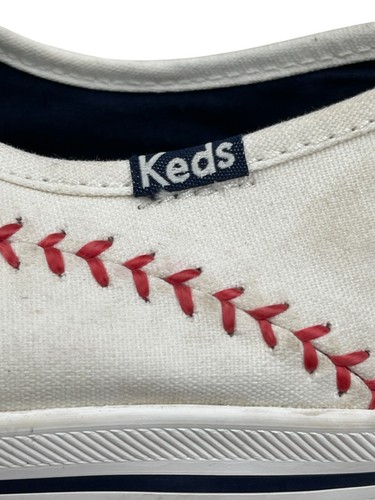 Keds Damen-Sneaker Baseball-Design weiß Canvas Größe 9 - Bild 3 von 8
